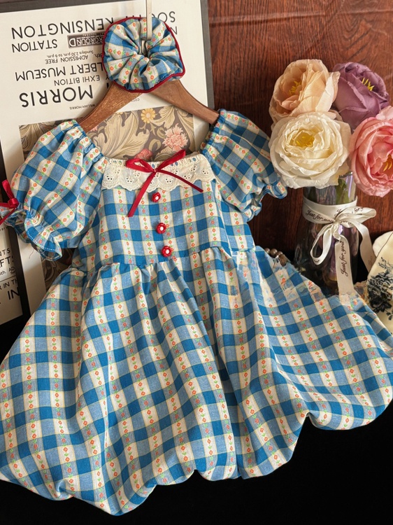 Baby Clothing Girls - Girls Summer Plaid Dress Baby Short