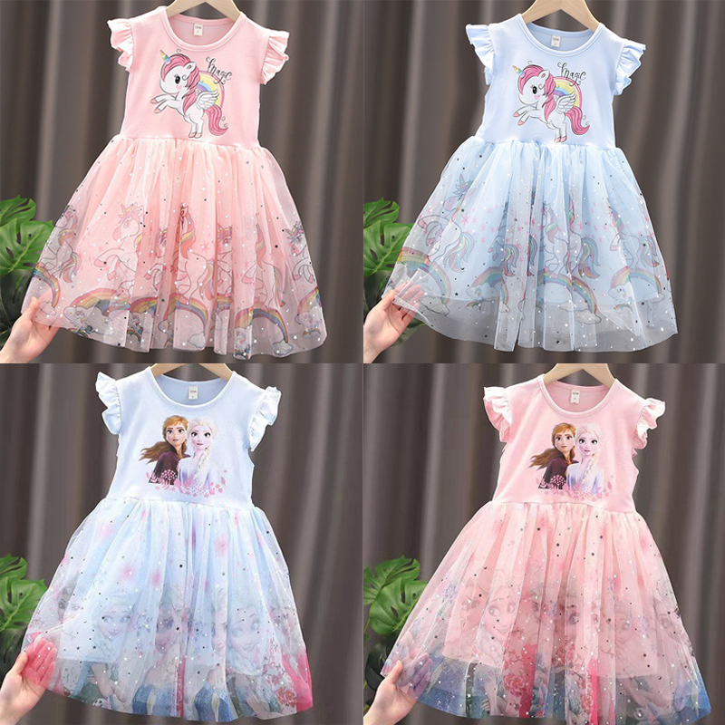 Baby Clothing Girls - 2024 New Unicorn Summer Princess Dresses