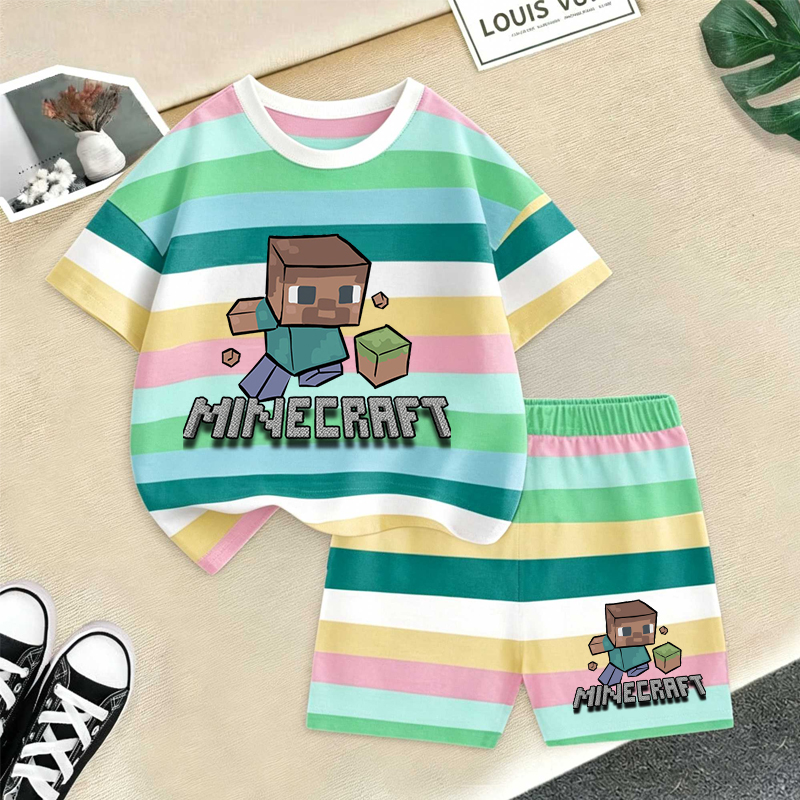 Minecrafted Girl boy Summer T  - Baby Clothing Discount recension och pris