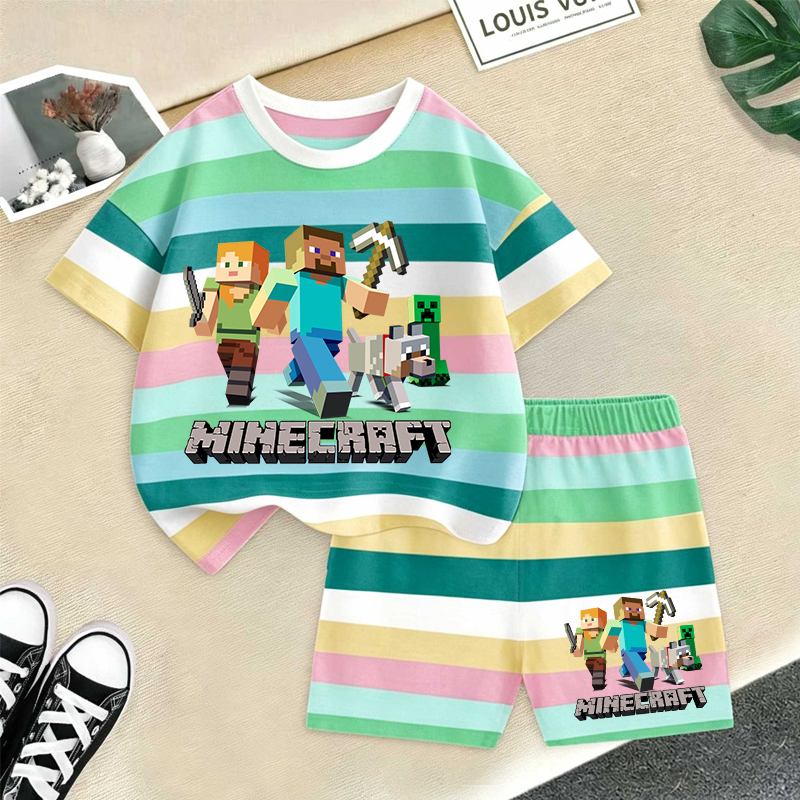 Minecrafted Girl boy Summer T  - Baby Clothing Discount recension och pris