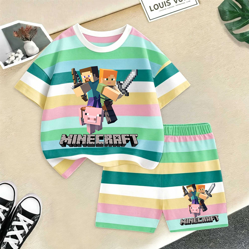 Minecrafted Girl boy Summer T  - Baby Clothing Discount recension och pris