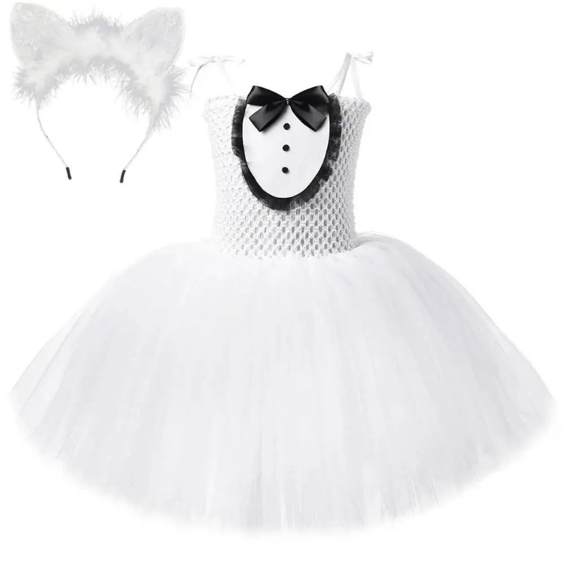 White Black Cat Tutu Dress for - Baby Clothing Girls recension och pris