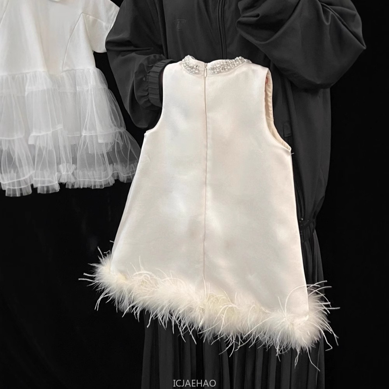 2025 New Girls Satin Feather P - Baby Clothing Girls recension och pris