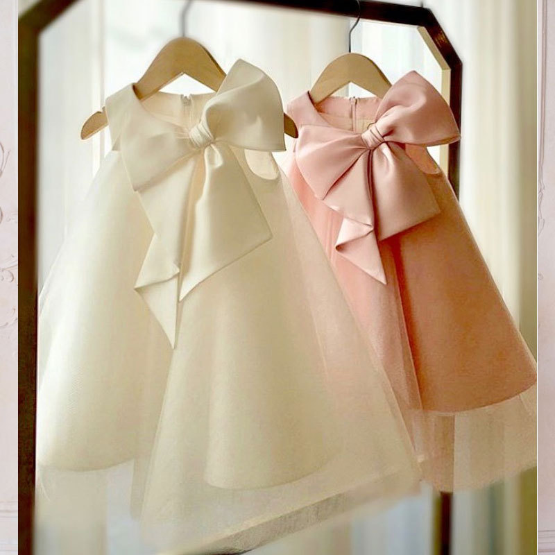 Summer Big Bow Baby Girl Dress - Baby Clothing Girls recension och pris