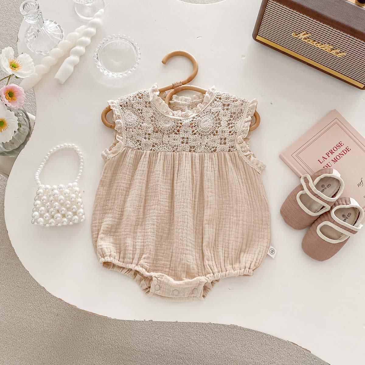 Summer baby girl lace sleevele - Baby Clothing Stores recension och pris