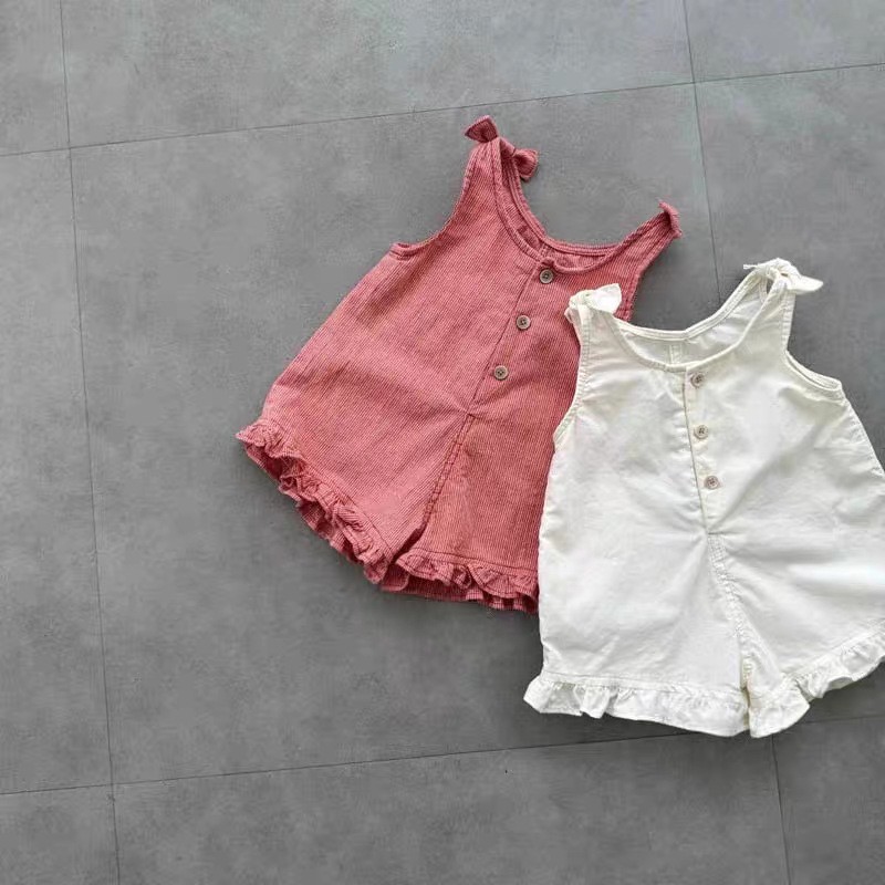 HY2831 Girls Summer Romper wit - Baby Clothing Discount recension och pris